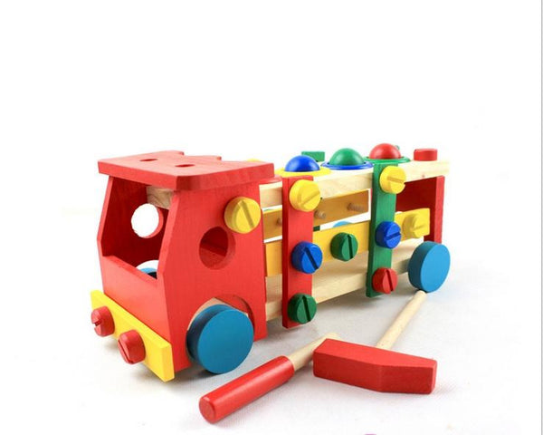 Wooden Knock-Down Toy Car